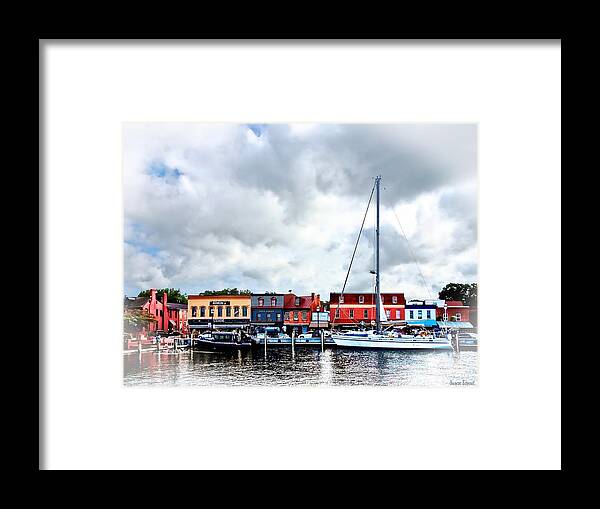  Annapolis Framed Print featuring the photograph Annapolis Md - City Dock by Susan Savad