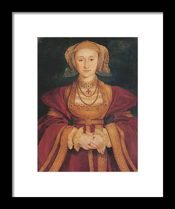Anne Of Cleves Framed Print featuring the painting Anne of Cleves by Hans Holbein