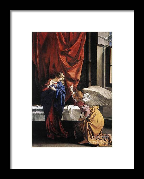 Annunciation C. 1623 Framed Print featuring the painting Annunciation by MotionAge Designs