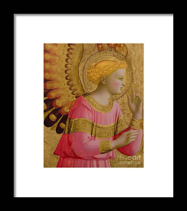 Annunciatory Framed Print featuring the painting Annunciatory Angel by Fra Angelico