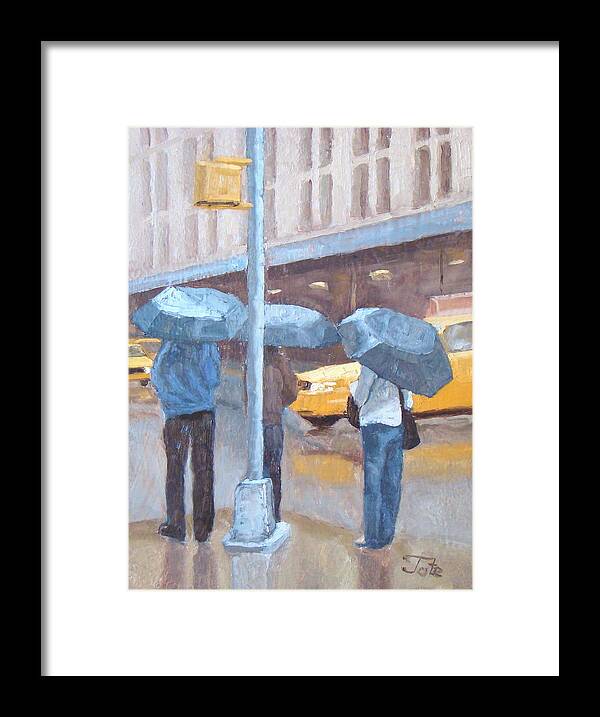 Impressionism Landscape Framed Print featuring the painting Another rainy day by Tate Hamilton