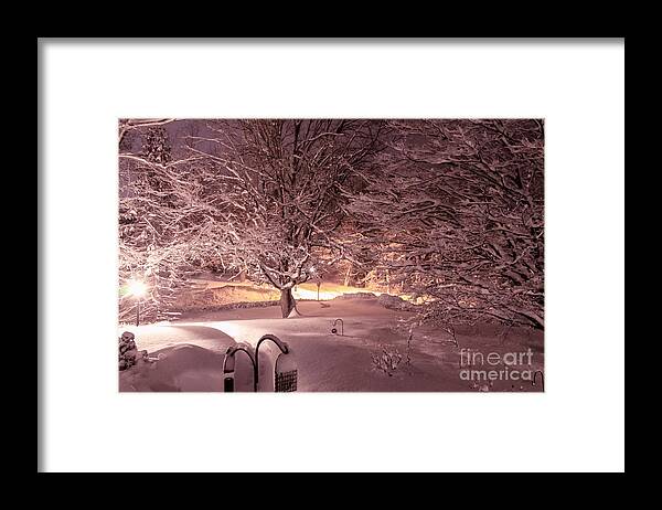 Winter Framed Print featuring the photograph Another snow storm by Claudia M Photography