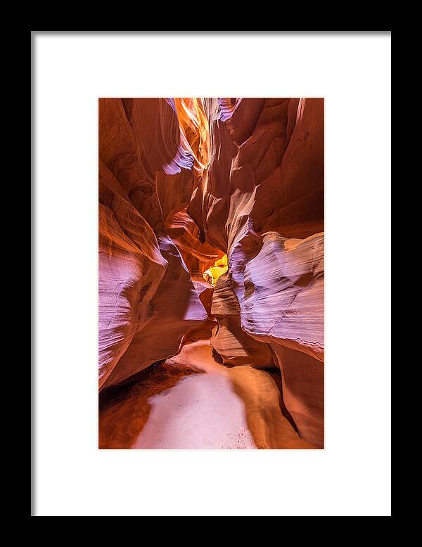 Antelope Canyon Framed Print featuring the photograph Antelope Canyon Arizona by Pierre Leclerc Photography