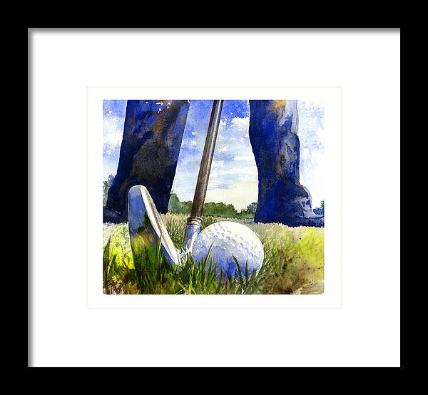 Watercolor Framed Print featuring the painting Anticipation by Andrew King
