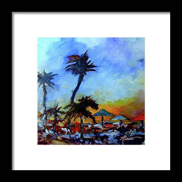 Island Life Framed Print featuring the painting Antigua Evening by Adele Bower