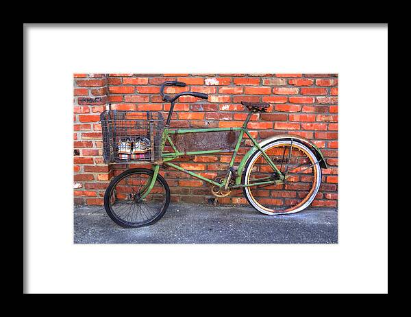 Louisville Framed Print featuring the photograph Antique Bike by FineArtRoyal Joshua Mimbs