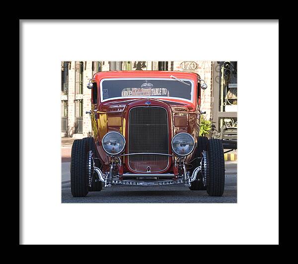 Antique Car Framed Print featuring the photograph Antique Coup Front End by Brian Kinney