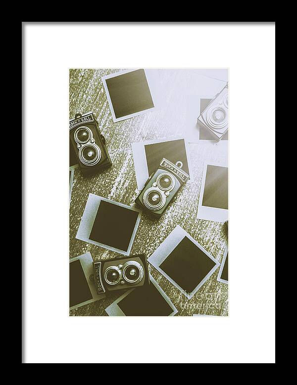 Camera Framed Print featuring the photograph Antique film photography fun by Jorgo Photography