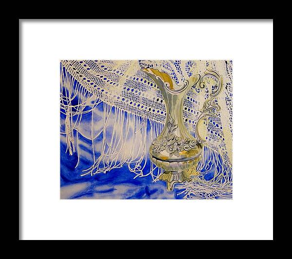 Lace Framed Print featuring the painting Antique Lace by Terry Honstead