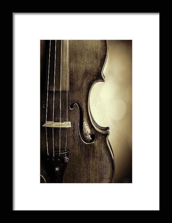 Violin Framed Print featuring the photograph Antique Violin 1732.34 by M K Miller