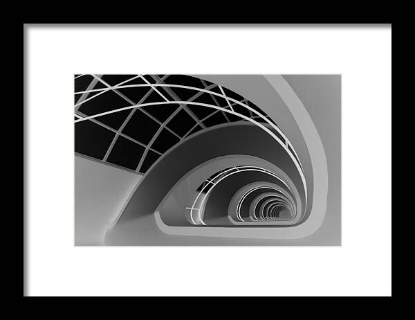 Abstract Framed Print featuring the photograph Antwerp-stairs by Jan Niezen