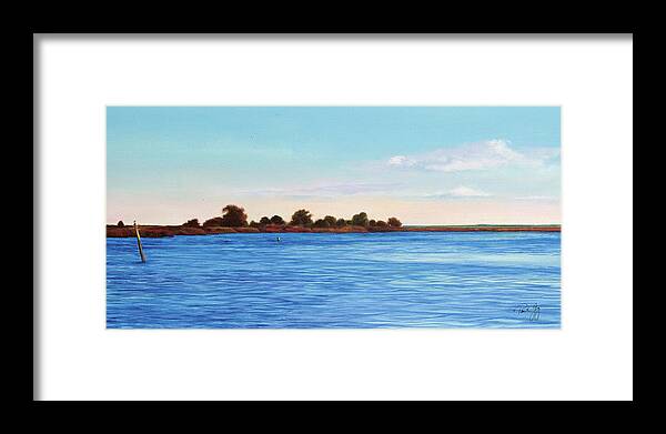 Gulf Of Mexico Framed Print featuring the painting Apalachicola Bay Autumn Morning by Paul Gaj
