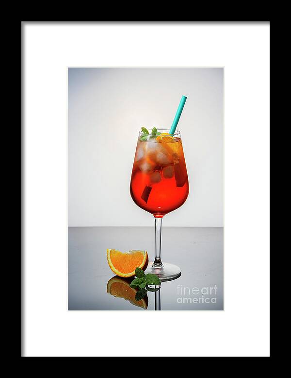 Spritz Framed Print featuring the photograph Aperol Spritz by Anastasy Yarmolovich