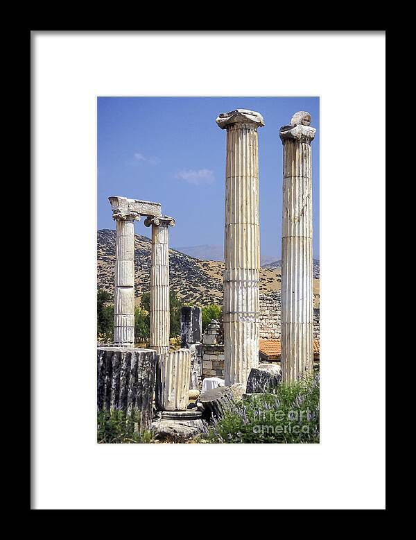 Aphrodisias Framed Print featuring the photograph Aphrodite Temple Ruins by Bob Phillips