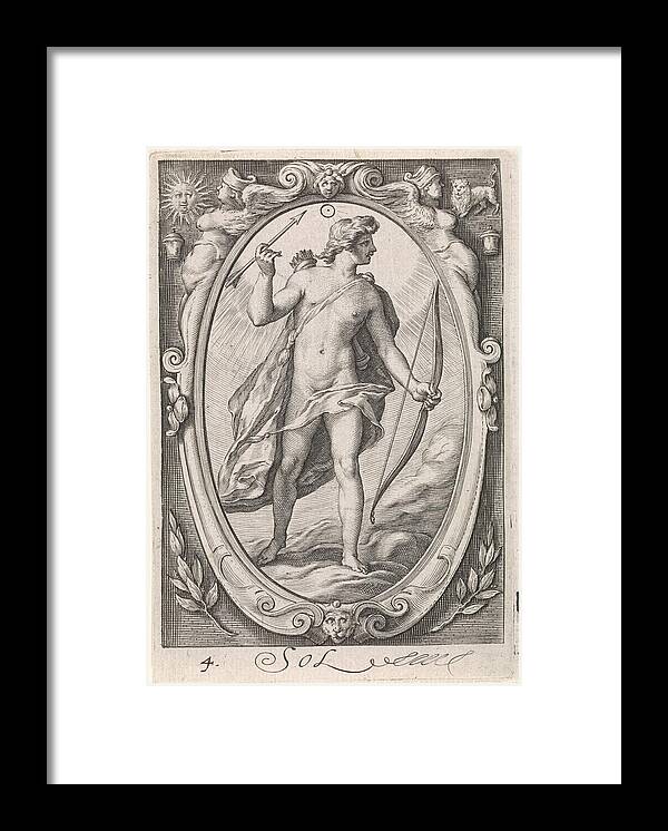 Sol And His Children ('planetenkinder') Framed Print featuring the drawing Apollo by Vintage Collectables