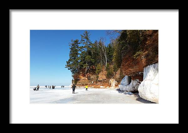 Ice Caves Framed Print featuring the photograph Apostle Island Ice Caves 10 by Brook Burling