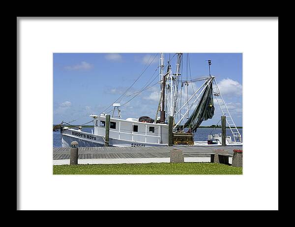 Appalachicola Framed Print featuring the photograph Appalachicola Shrimp Boat by Laurie Perry