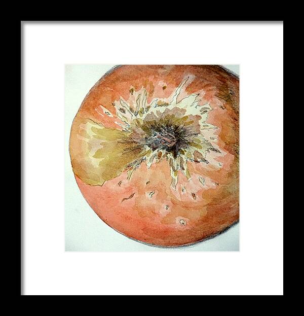 Apple Framed Print featuring the painting Apple by Jolly Van der Velden