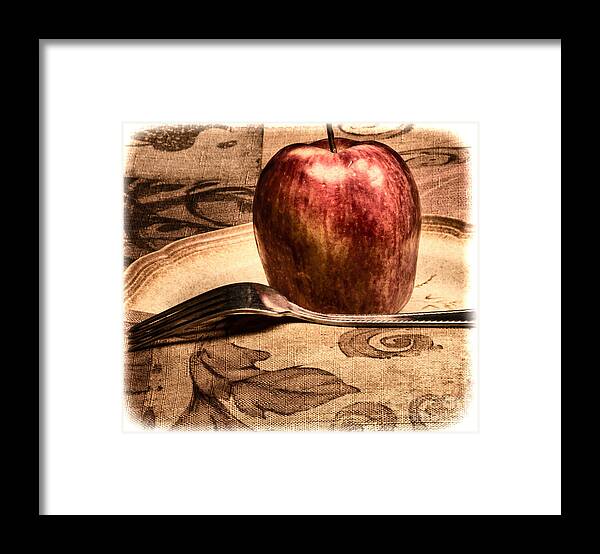 Apple Framed Print featuring the photograph Apple by Lawrence Burry