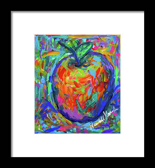 Apple Framed Print featuring the painting Apple Splash by Kendall Kessler