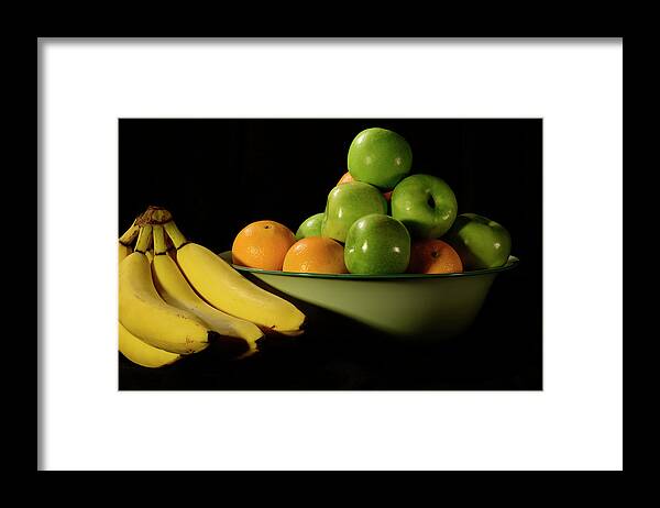 Fruit Framed Print featuring the photograph Apples, Oranges and Bananas 3 by Angie Tirado