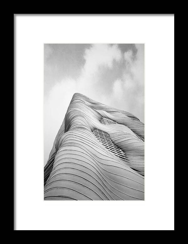 Architecture Framed Print featuring the photograph Aqua Tower by Scott Norris