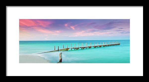 Quindalup Boat Ramp Framed Print featuring the photograph Aqua Waters by Az Jackson