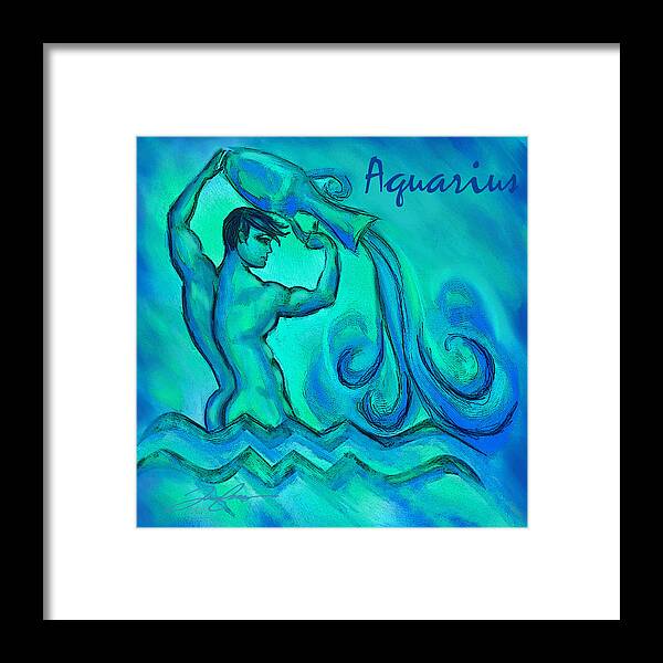 Aquarius Framed Print featuring the painting Aquarius by Tony Franza