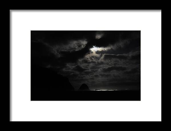 Tide Framed Print featuring the photograph Arch Cape Night by Pelo Blanco Photo