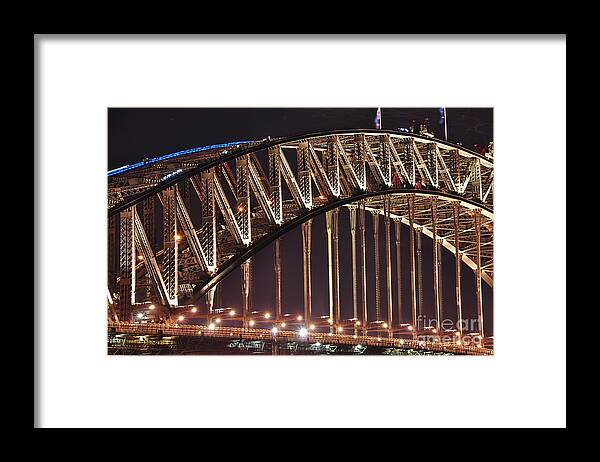 Photography Framed Print featuring the photograph Arch of Harbour Bridge by Kaye Menner by Kaye Menner