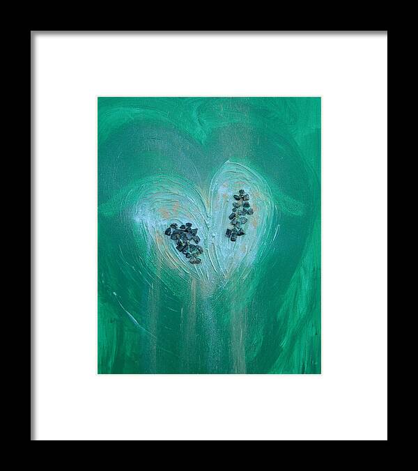 Angels Framed Print featuring the painting Archangel Raphael by Anjel B Hartwell