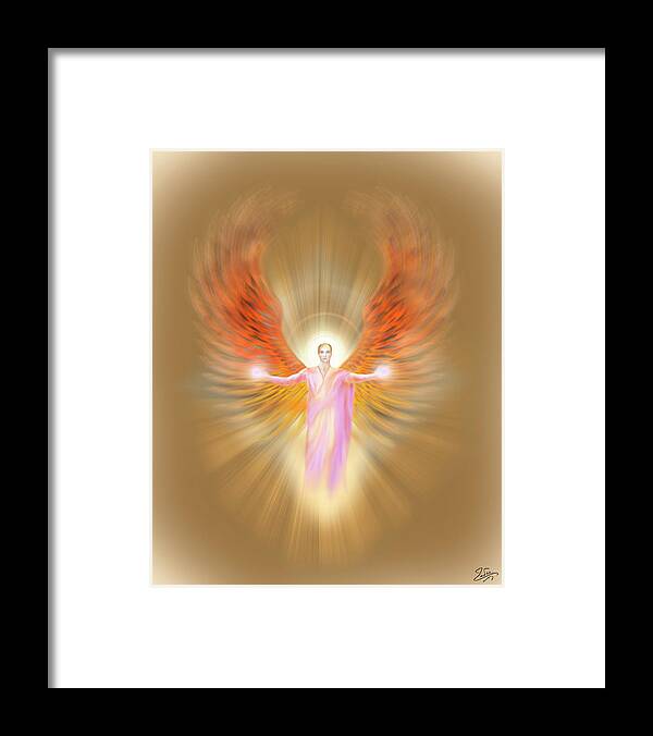 Archangel Raphael. Raphael Framed Print featuring the photograph Archangel Raphael - Pastel by Endre Balogh