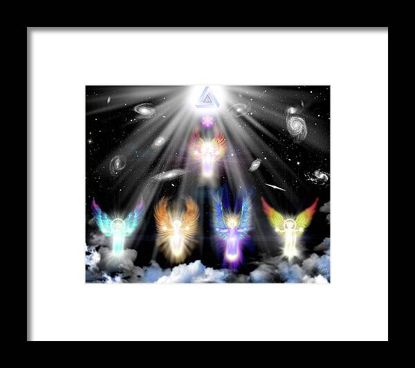 Endre Framed Print featuring the ceramic art Archangels by Endre Balogh