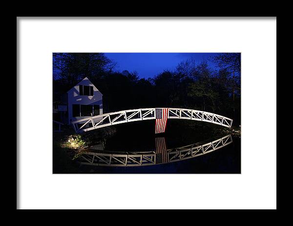 Somesville Framed Print featuring the photograph Arched Bridge in Somesville Maine by Juergen Roth