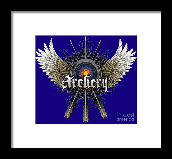 Archery Framed Print featuring the painting Archery Wings by Robert Corsetti