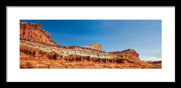 Panorama Framed Print featuring the photograph Arches Castle Panorama by James BO Insogna