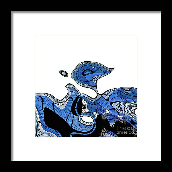 Blue Framed Print featuring the digital art ArchiTec - 08a by Variance Collections