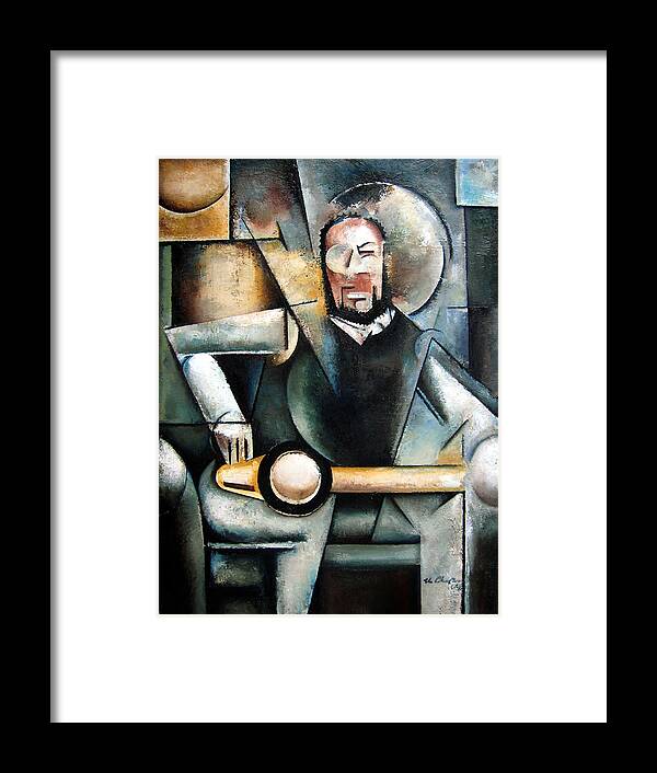 Ornette Coleman Jazz Saxophonist Cubism Framed Print featuring the painting Architect by Martel Chapman