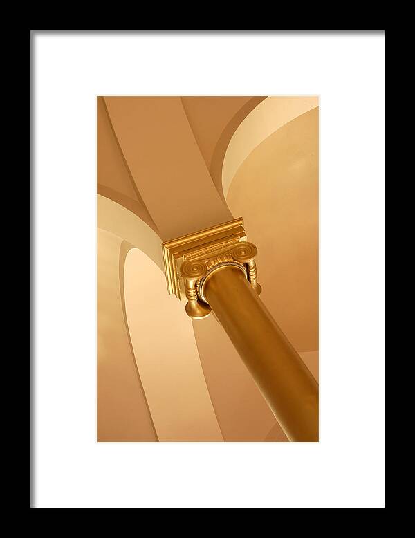 Architecture Framed Print featuring the photograph Architectural Gold by Pat Exum