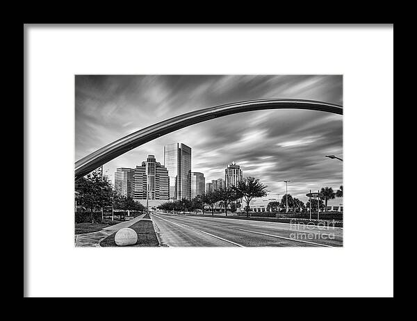Uptown Houston Framed Print featuring the photograph Architectural Photograph of Post Oak Boulevard at Uptown Houston - Texas by Silvio Ligutti