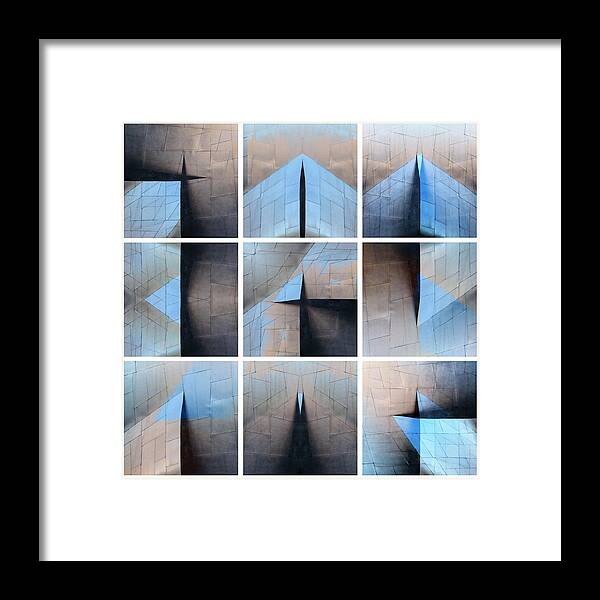 Architecture Framed Print featuring the photograph Architectural Reflections Nine-Print Panel by Carol Leigh