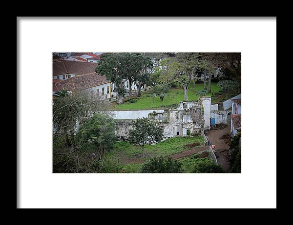 Kelly Hazel Framed Print featuring the photograph Architectural Ruins in Angra do Heroismo by Kelly Hazel