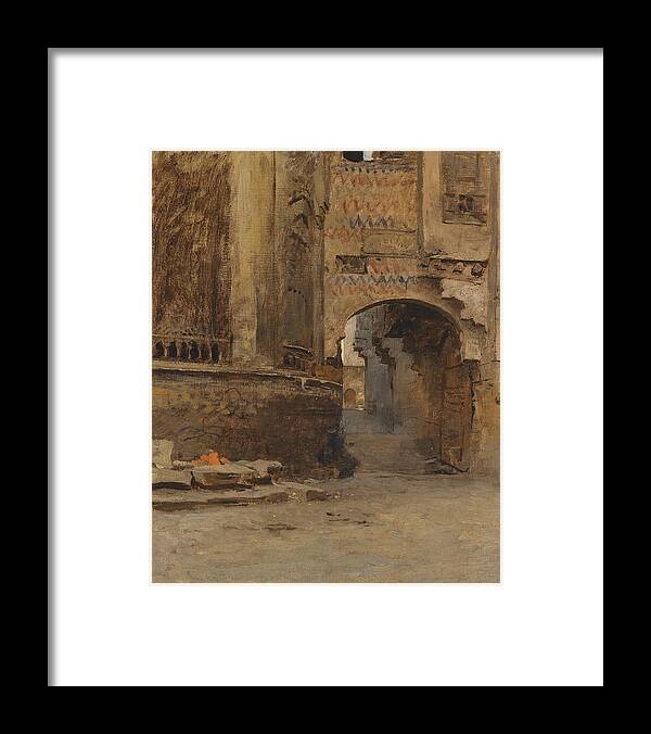 19th Century Art Framed Print featuring the painting Archway in Cairo by Leopold Muller