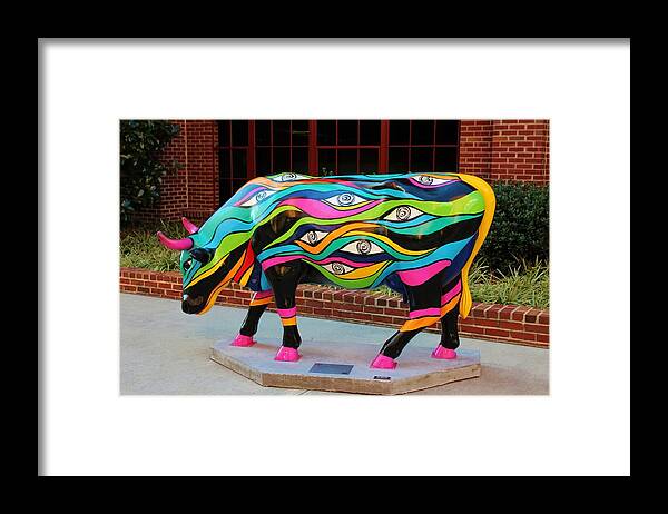 Arcoiris Cow Framed Print featuring the photograph Arcoiris Cow by Cynthia Guinn
