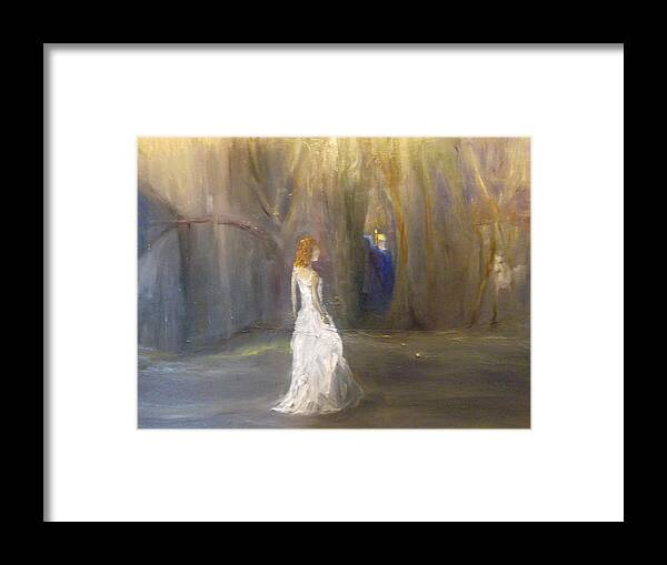 Night Framed Print featuring the painting Are You Fearless? by Susan Esbensen