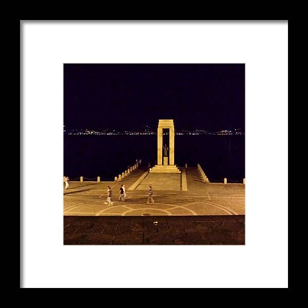 Beautiful Framed Print featuring the photograph Arena Ciccio Franco - #lungomare by Davide Borrello