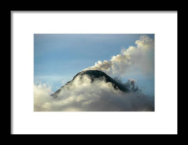 Arenal Framed Print featuring the photograph Arenal Volcano Above the Clouds by Ted Keller