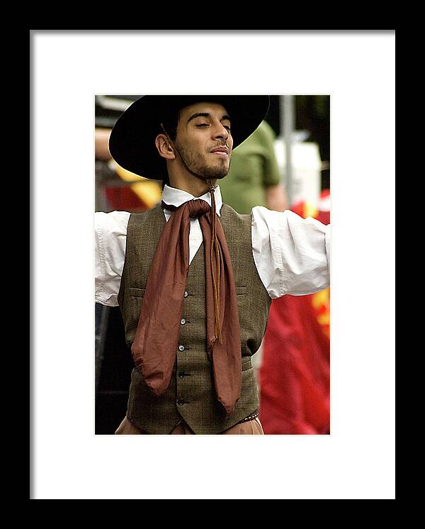 Argentina Framed Print featuring the photograph Argentine Street Performer by Robert Suggs