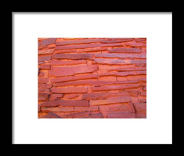 Arizona Framed Print featuring the photograph Arizona Indian Ruins Brick Texture by Ilia -