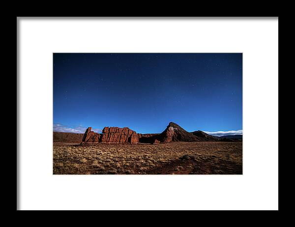 Arizona Framed Print featuring the photograph Arizona Landscape at Night by Todd Aaron